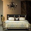 Silver Golden color King Queen Size Bed set Satin Jacquard Cotton Luxury Royal Bedding Set Bed Sheet set Duvet cover Bedlinens