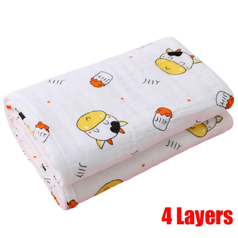 100% Cotton Gauze 6 Layer Swaddle Multipurpose Baby Blankets