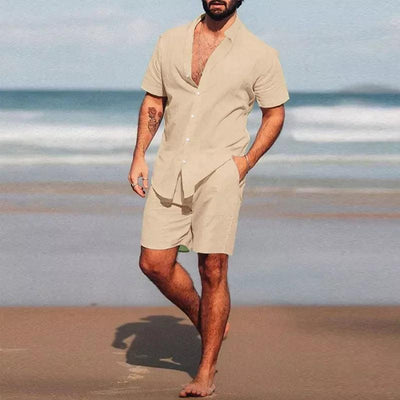 Breathable Hawaiian Men Beach two piece set - Sexikinis Swim