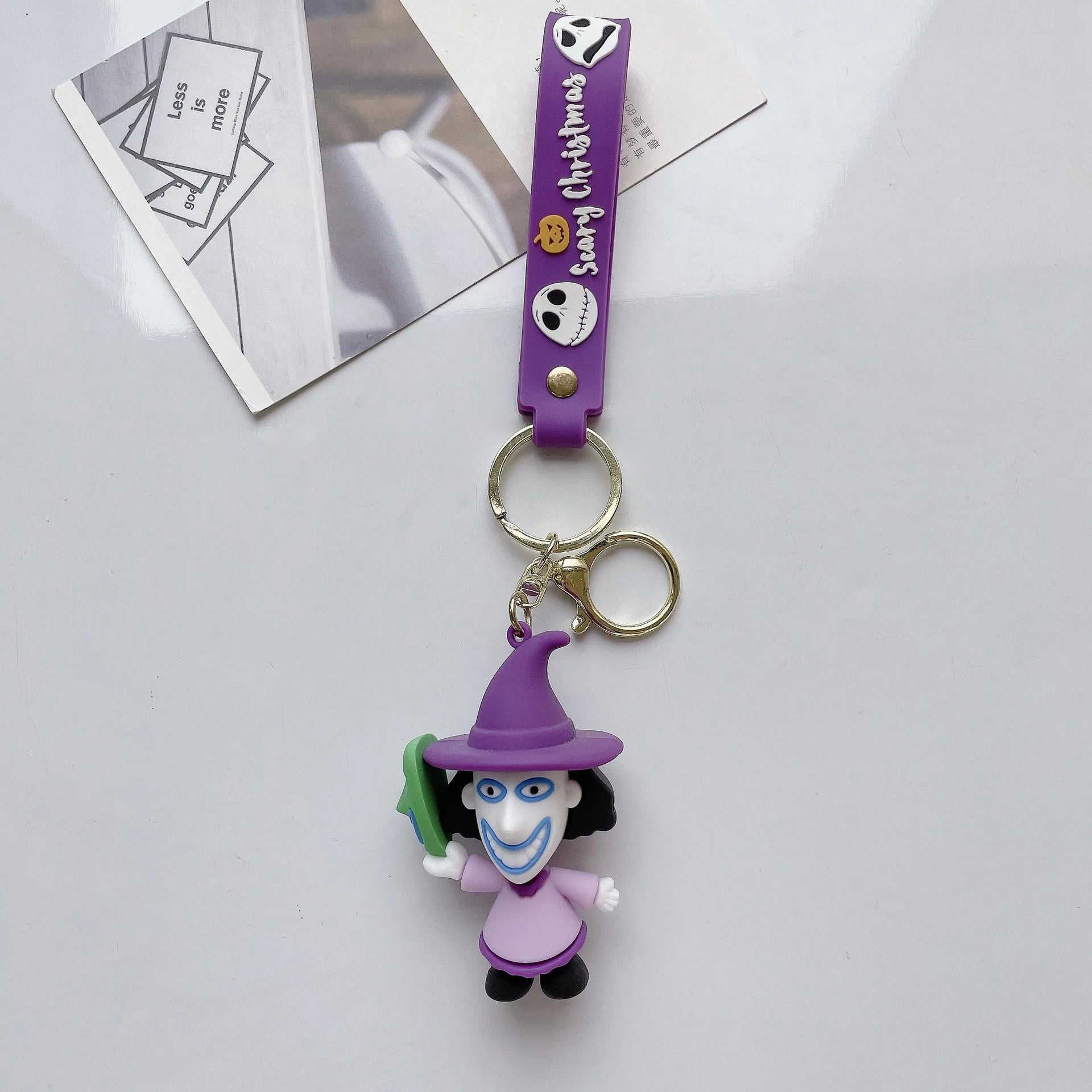NEW Christmas Eve Horror Night Doll Keychain PVC Keychain Halloween Cute 3D Model Personalized Skeleton Jack Schoolbag Gifts
