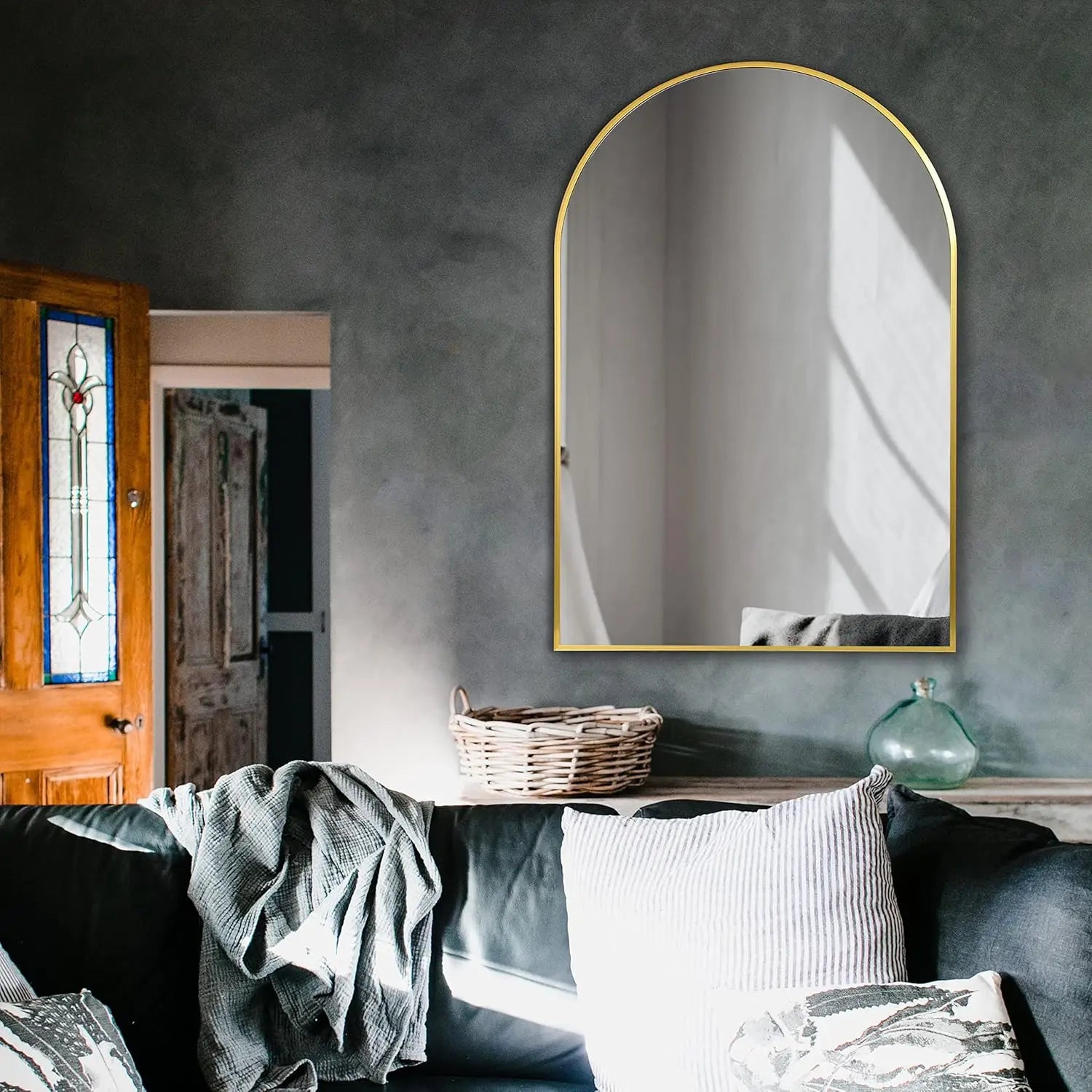 Mirror for Bathroom,Mirrors for Wall,24''x36'',Vanity Mirror for Bedroom Dresser, Entryway, Living Room, Metal Frame