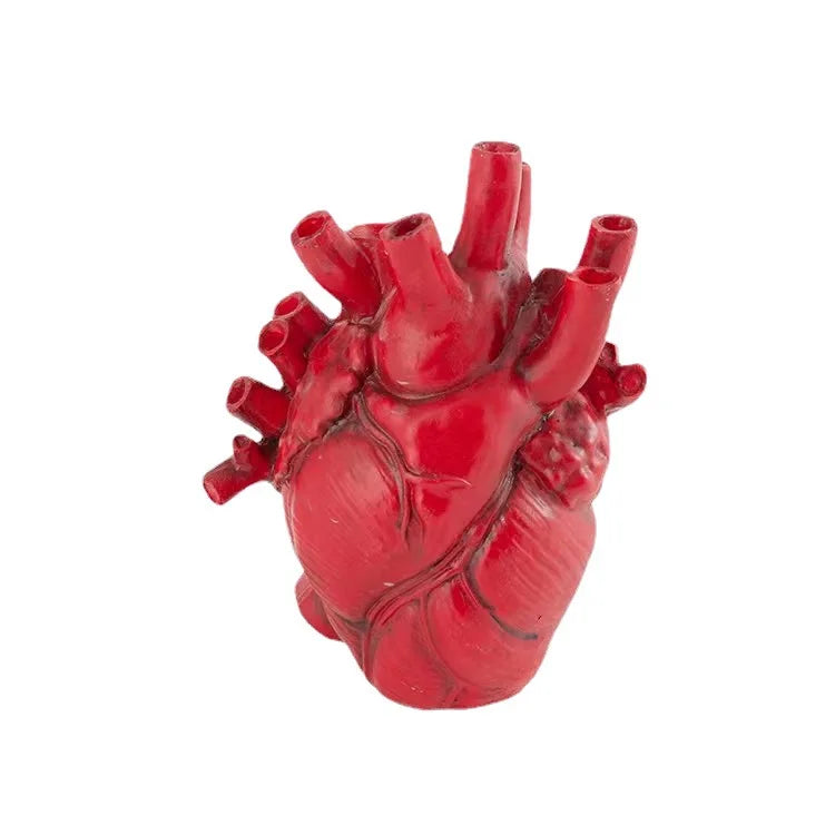 Creative Heart-Shaped Heart Vase Vases For Flowers Sculpture Customized Vase Heart-Shaped Art Resin Vase Desktop Home Decoration