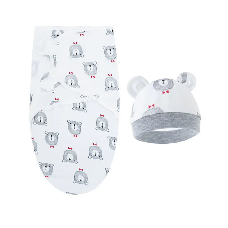 Extra Soft Baby Blanket Hat Set 0-6 Months