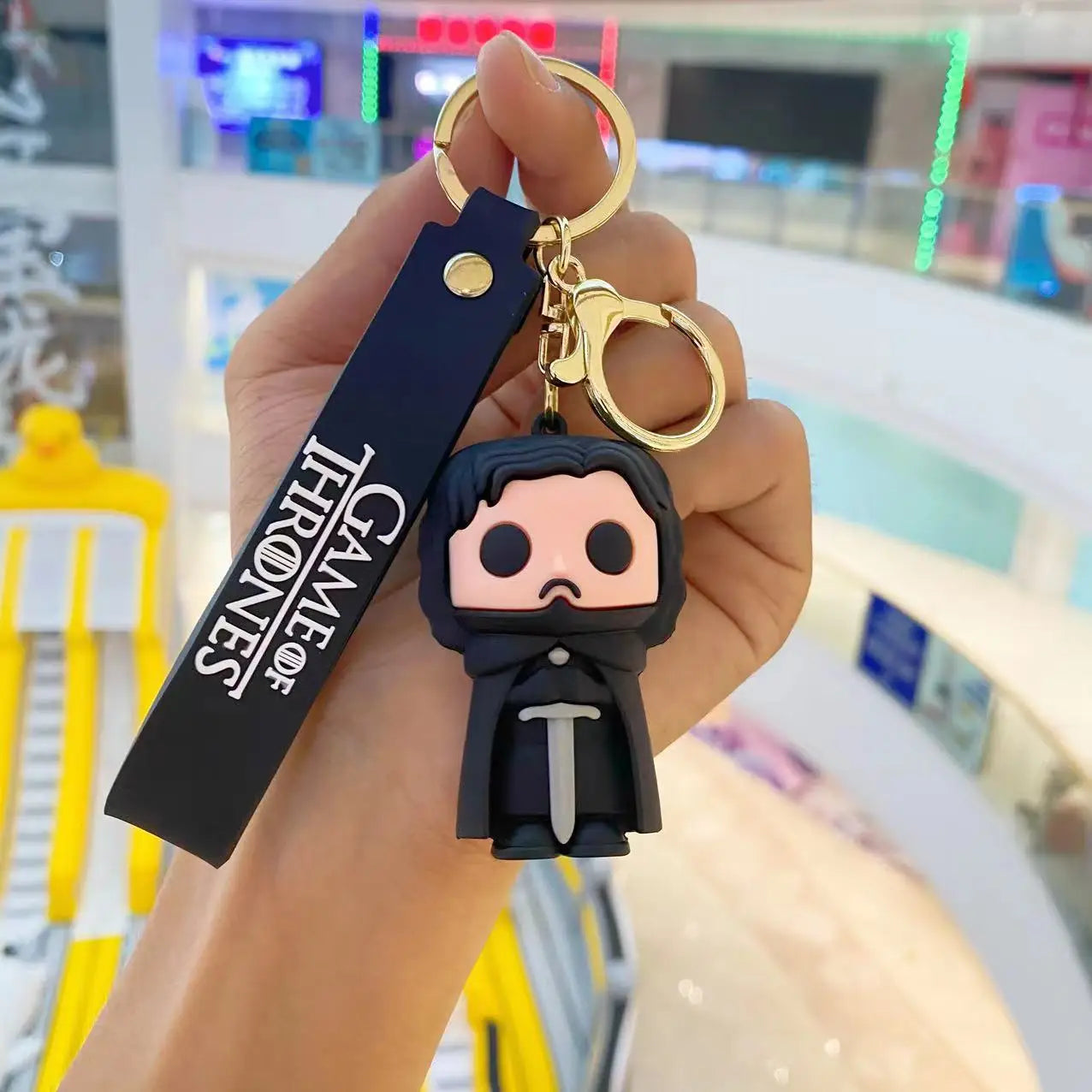 European American Movie Around Game Thrones Keychain 3D Action Figure Anime Doll Cartoon Night King Chain Bag Pendant