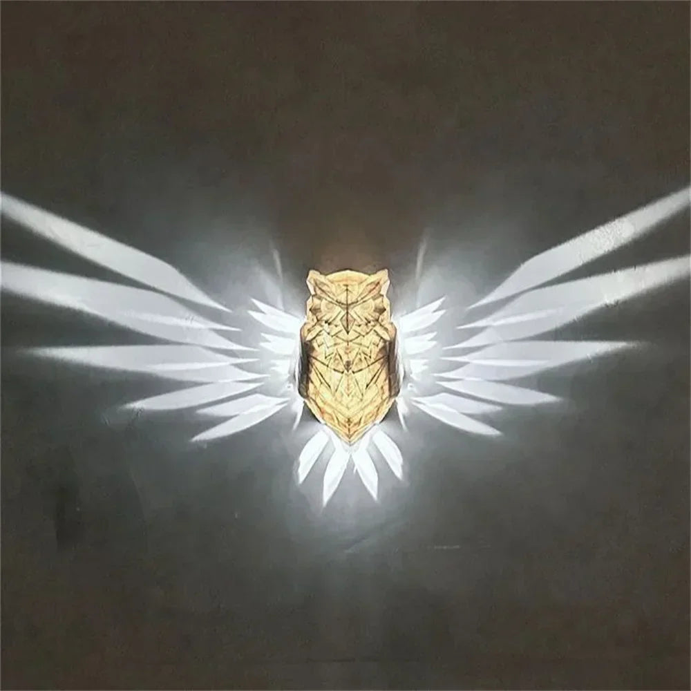 Nordic Lion Vulture Owl Head Wall Mounted Art Sculpture with 3D LED Animals Head Art Wall Luxury Home Wall DIY Decoration