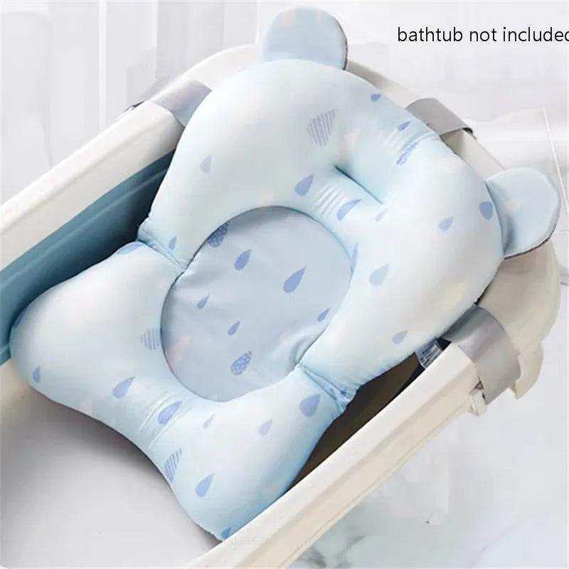 Baby Shower Bath Tub Pad, Non-Slip Newborn Bathtub Cushion Mat