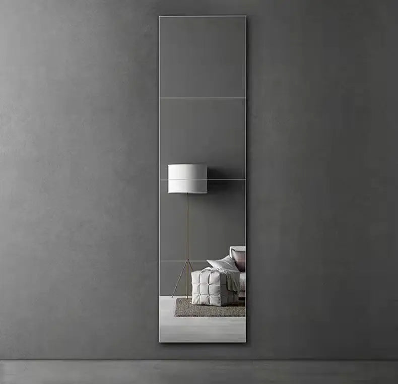 4pcs Self Adhesive Acrylic Mirror Flexible Waterproof Stickers Tiles for Art Door Wardrobe Wall Bathroom Decor Home Mirror Decal