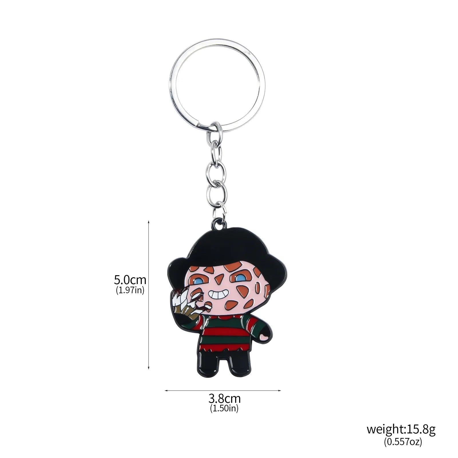 New Cartoon Anime Horror Killer Enamel Keychain Pendant Jack the Ripper Black Friday Keyring Cosplay Props Men Women Bag Jewelry