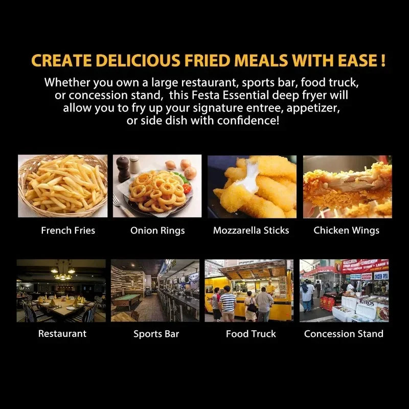 Electric Countertop Commercial Deep Fryer for Restaurant and Home Cooking Appliances