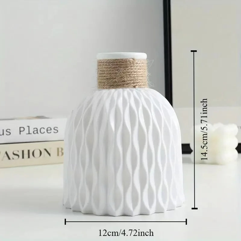 Plastic Flower Vase,Faux Ceramic Vase For Home Decoration Flower Arrangements,Home Decor,Flower Vase,Centerpiece,Table Decor