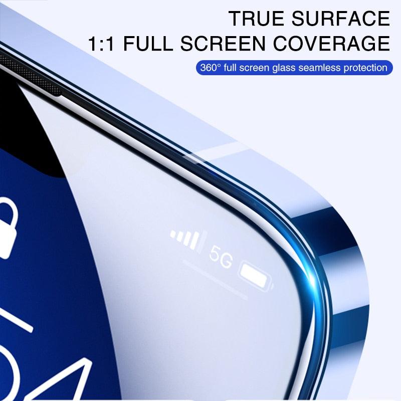 120D New upgrade Tempered Glass For iPhone 14 13 12 7 8 Plus Mini XR X XS Screen Protector For Iphone 14 13 12 11 Pro Max Glass Anti-Scratch HD Tempered Glass Screen Protector