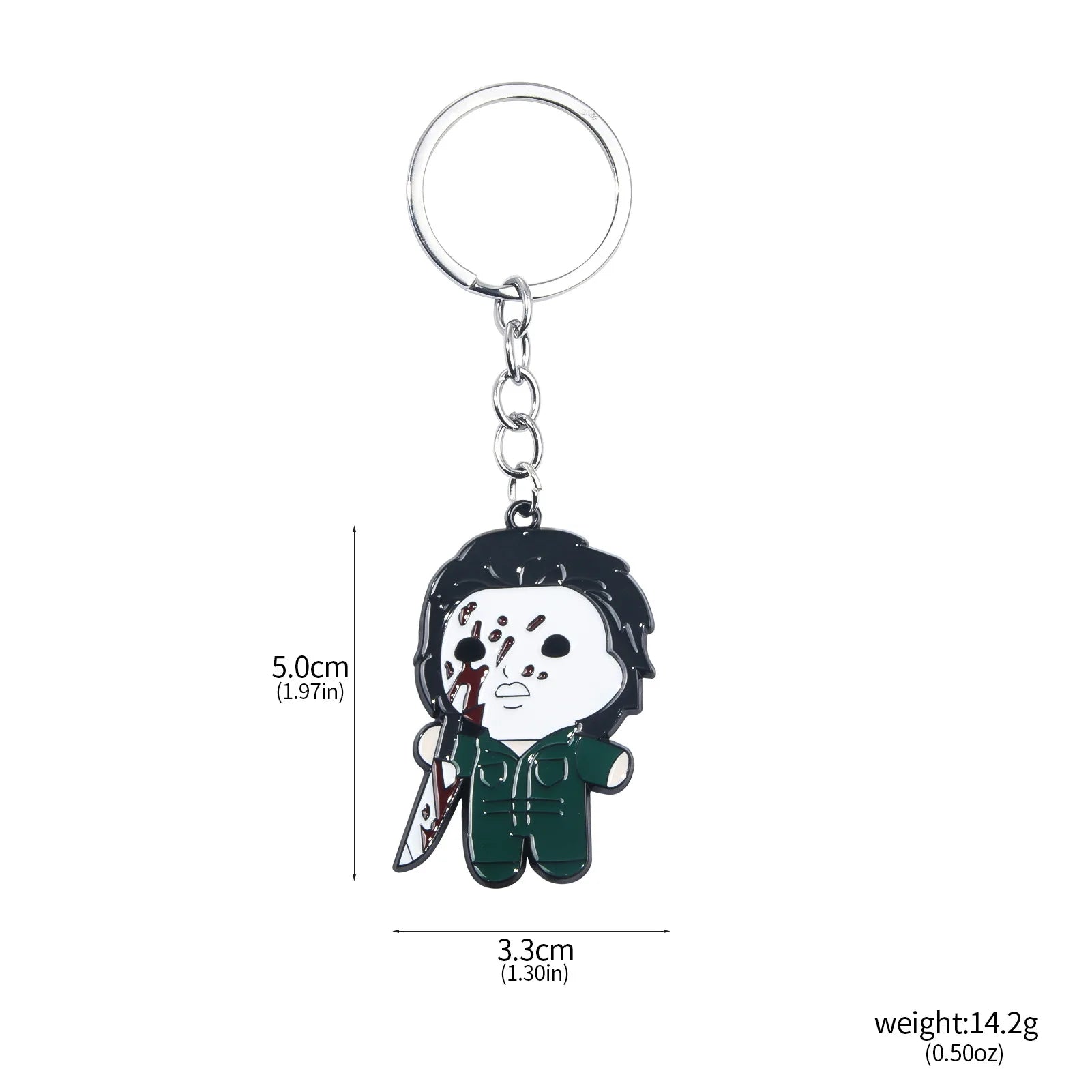 New Cartoon Anime Horror Killer Enamel Keychain Pendant Jack the Ripper Black Friday Keyring Cosplay Props Men Women Bag Jewelry