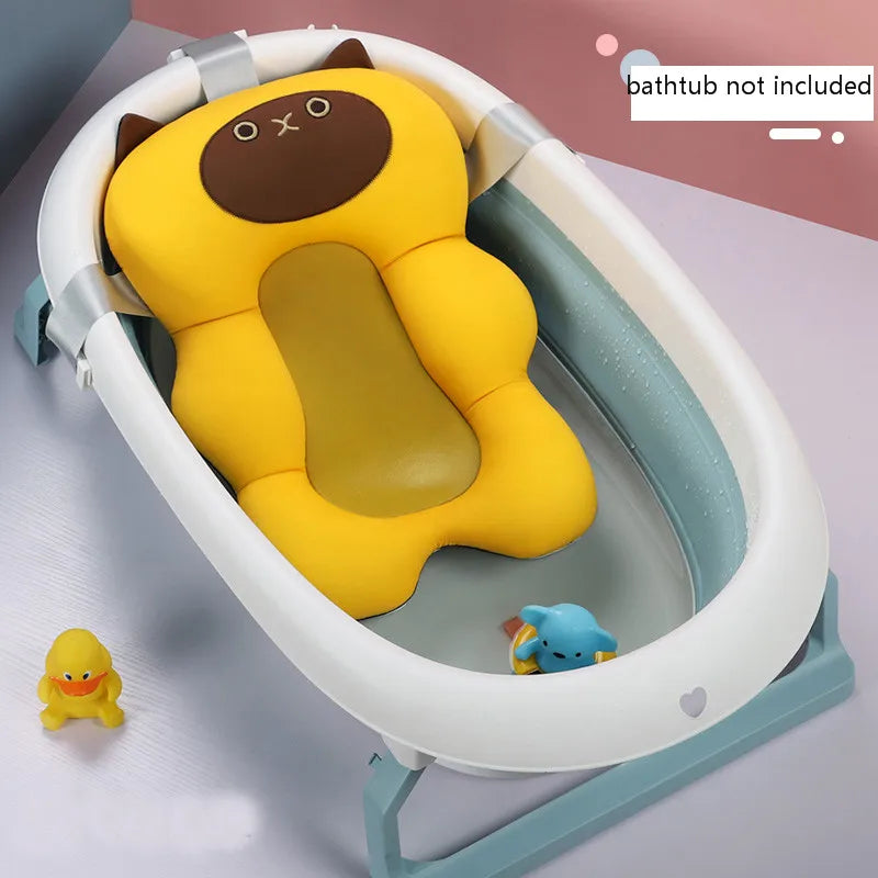 Baby Shower Bath Tub Pad, Non-Slip Newborn Bathtub Cushion Mat