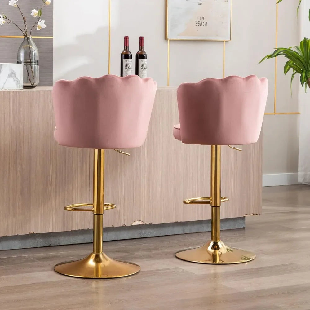 Rotating bar stool Using soft velvet fabric and high-density sponge for softness and comfort Suitable for kitchen, bar, club