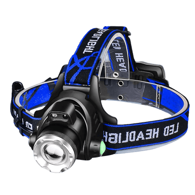Powerful LED Headlamp Zoomable Rechargeable Waterproof for Camping Fishing