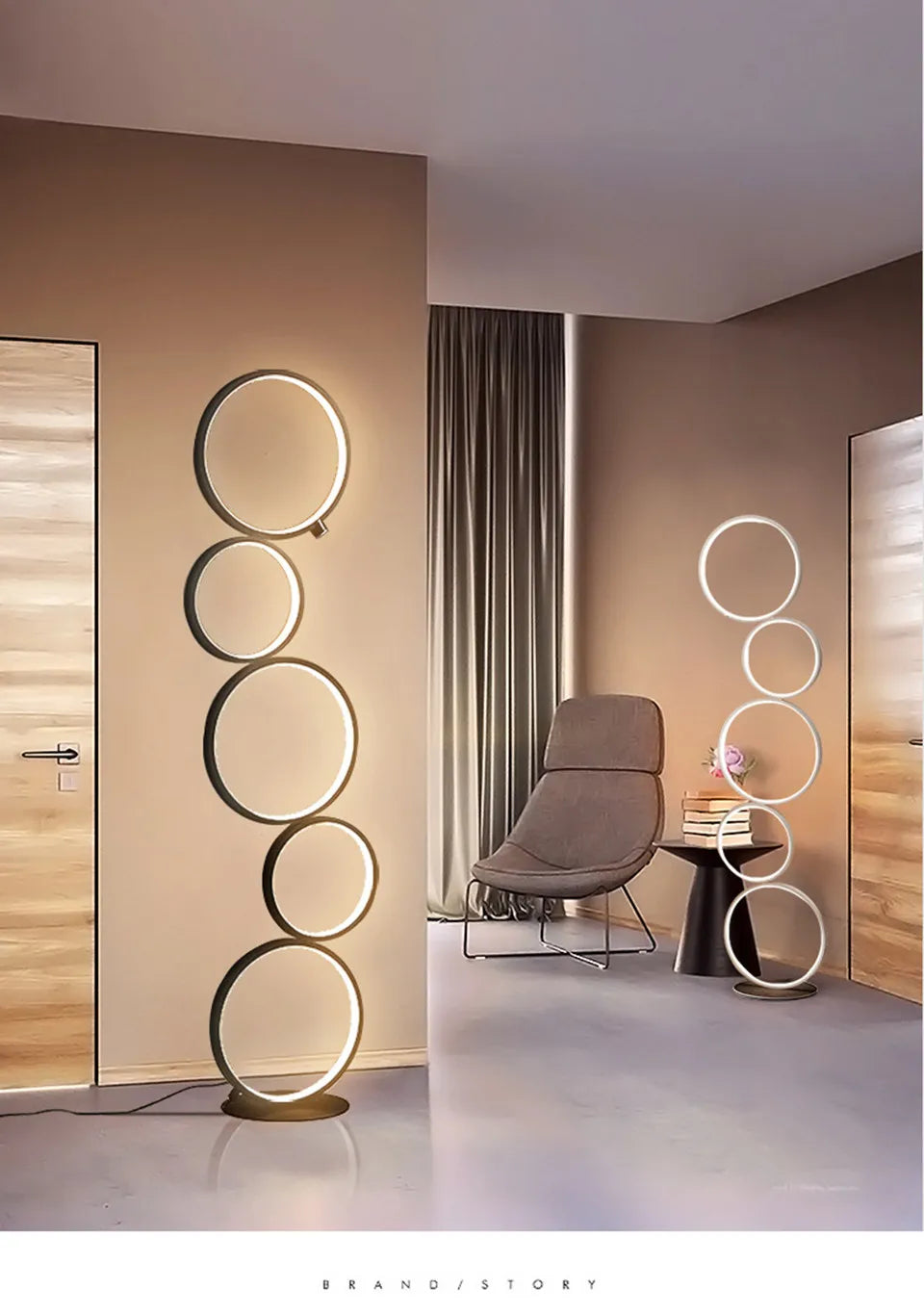 Steadlong Modern LED Ring Touch Switch Floor Lights