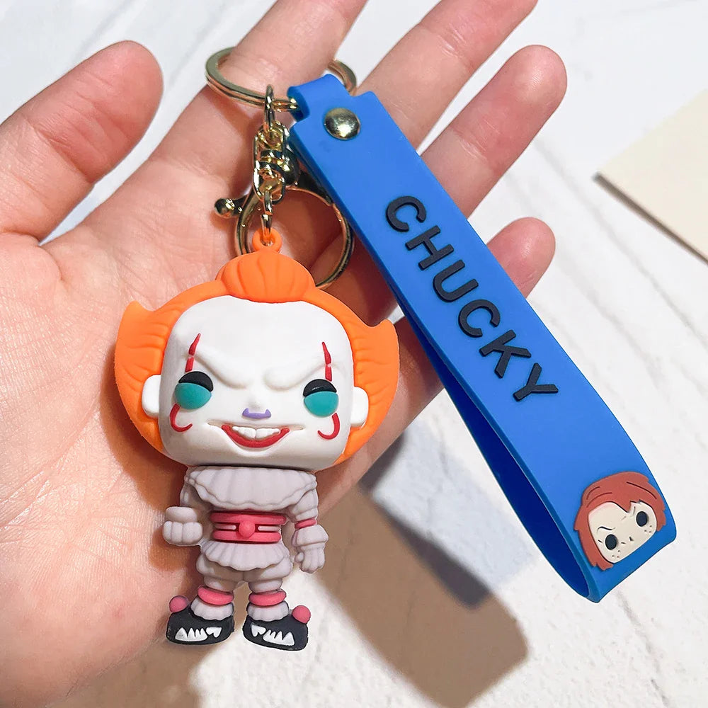 Horror Movie a Nightmare on Elm Street Keychain Cosplay Horror Halloween Party Accessories Gifts Cartoon Pendant Keyrings