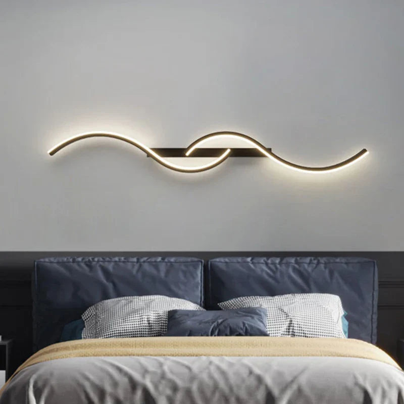 Modern LED Wall Decor Lamp – Black/Gold Wall Sconces for Living Room, Dining Room, Bedroom, and Bedside Home Decoration