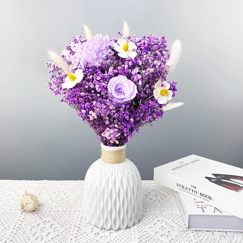 Plastic Flower Vase,Faux Ceramic Vase For Home Decoration Flower Arrangements,Home Decor,Flower Vase,Centerpiece,Table Decor