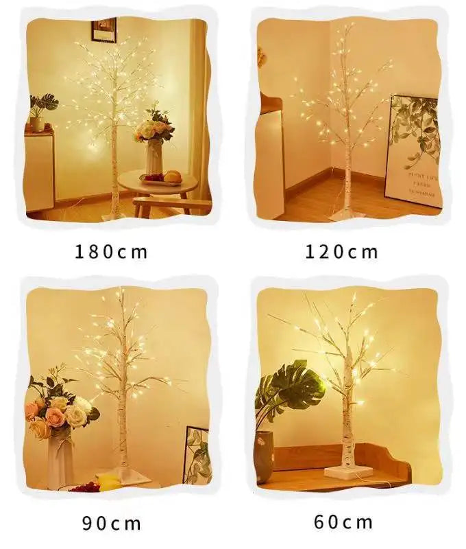 LED Birch Tree Lights Glowing Branch Light Night DIY Xmas Trees Suitable Home Bedroom Wedding Party Christmas Decoration Lamp