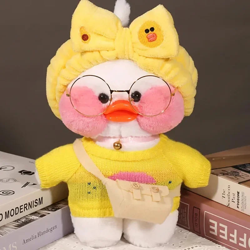 12 Inch Cute Cartoon Lalafanfan Duck Plush Toys Soft Duck Stuffed Dolls Pillow Decor Christmas Birthday Gifts for Girl Friends