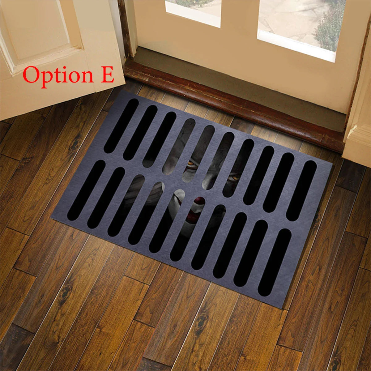 Halloween Door Mat Halloween Decorations Scary 3D Optical Illusion Clown Door Mat Indoor and Outdoor Welcome Doormat Area Rug