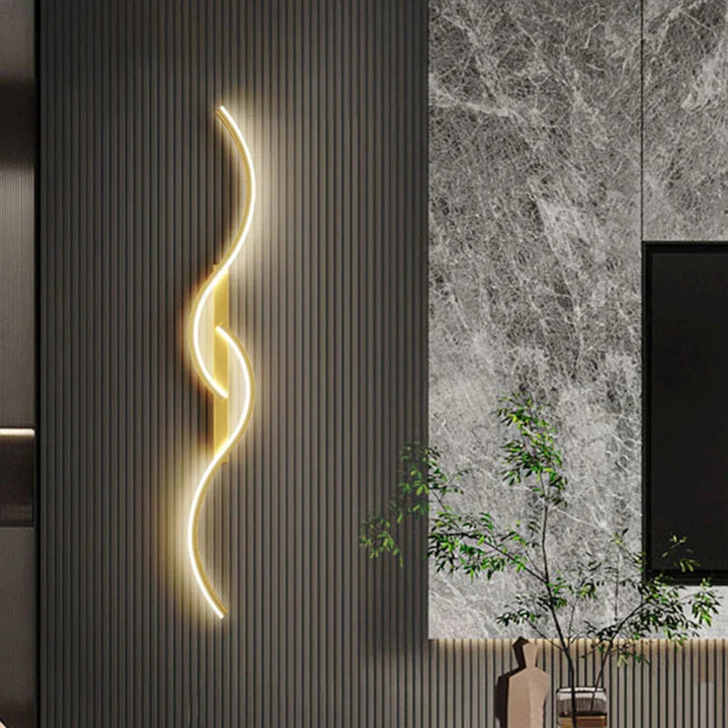 Modern LED Wall Decor Lamp – Black/Gold Wall Sconces for Living Room, Dining Room, Bedroom, and Bedside Home Decoration