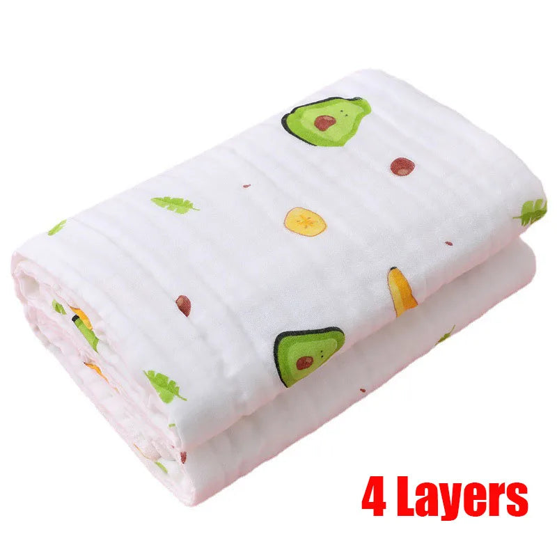 100% Cotton Gauze 6 Layer Swaddle Multipurpose Baby Blankets