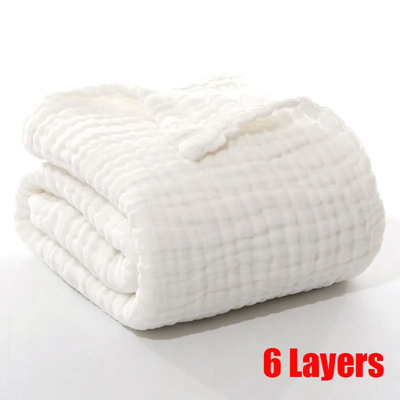 100% Cotton Gauze 6 Layer Swaddle Multipurpose Baby Blankets