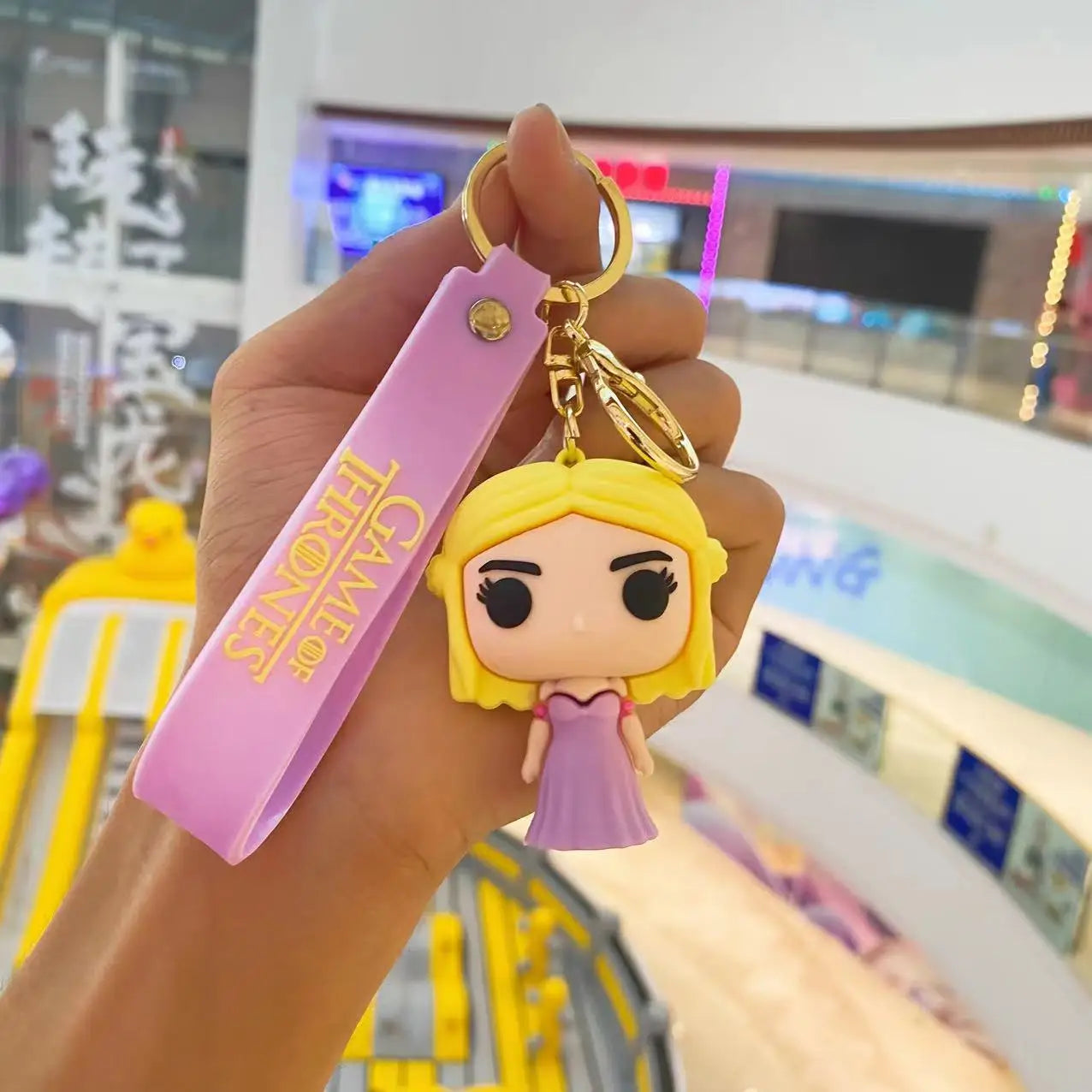 European American Movie Around Game Thrones Keychain 3D Action Figure Anime Doll Cartoon Night King Chain Bag Pendant