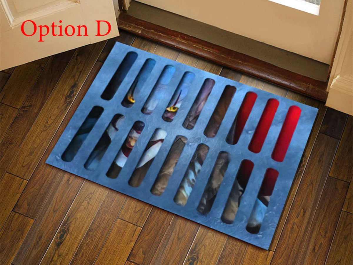 Halloween Door Mat Halloween Decorations Scary 3D Optical Illusion Clown Door Mat Indoor and Outdoor Welcome Doormat Area Rug