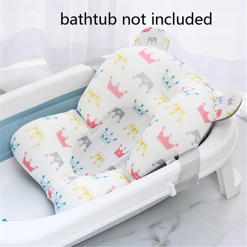 Baby Shower Bath Tub Pad, Non-Slip Newborn Bathtub Cushion Mat
