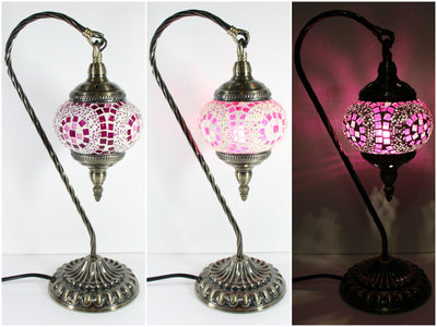 Hanging Swan Turkish Mosaic Table Lamp - ASL3