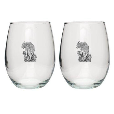 Mountain Goat Stemless Goblets (Set of 2)