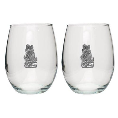Black Bear Stemless Goblets (Set of 2)