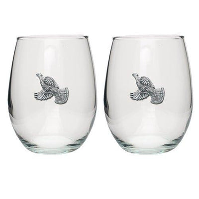 Ruffed Grouse Stemless Goblets (Set of 2)