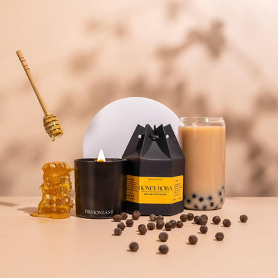 Honey Boba Candle | Brown Sugar ~Figs ~ Honey Butter | Wood Wick Candle.