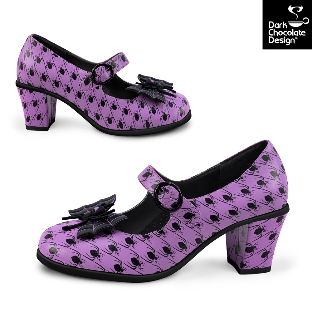 Chocolaticas® Mid Heels Spider Tooth Women's Mary Jane Pump