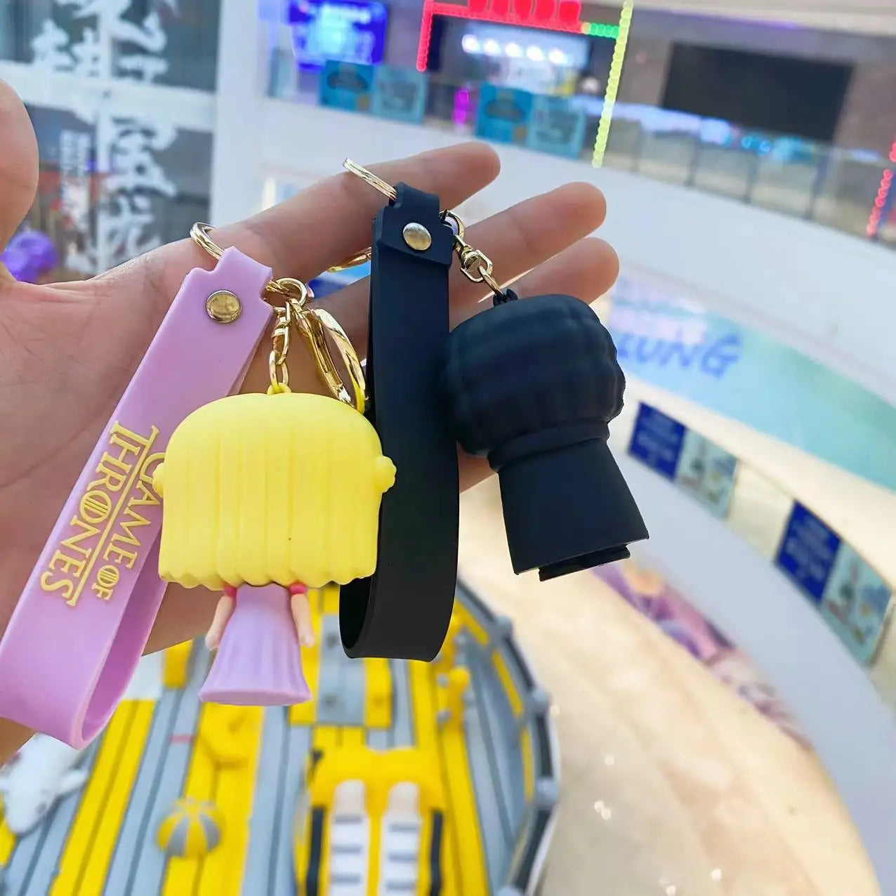 European American Movie Around Game Thrones Keychain 3D Action Figure Anime Doll Cartoon Night King Chain Bag Pendant