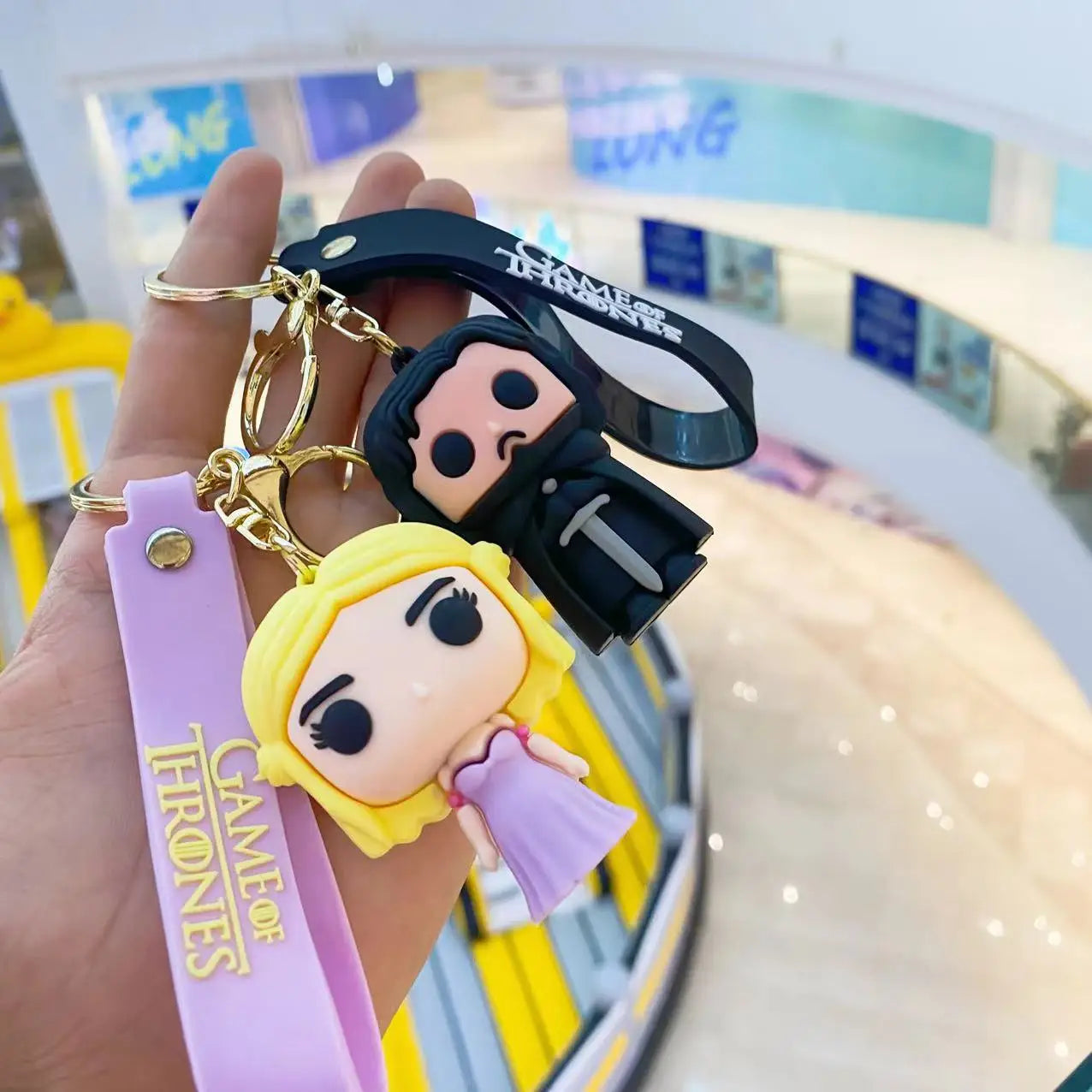 European American Movie Around Game Thrones Keychain 3D Action Figure Anime Doll Cartoon Night King Chain Bag Pendant