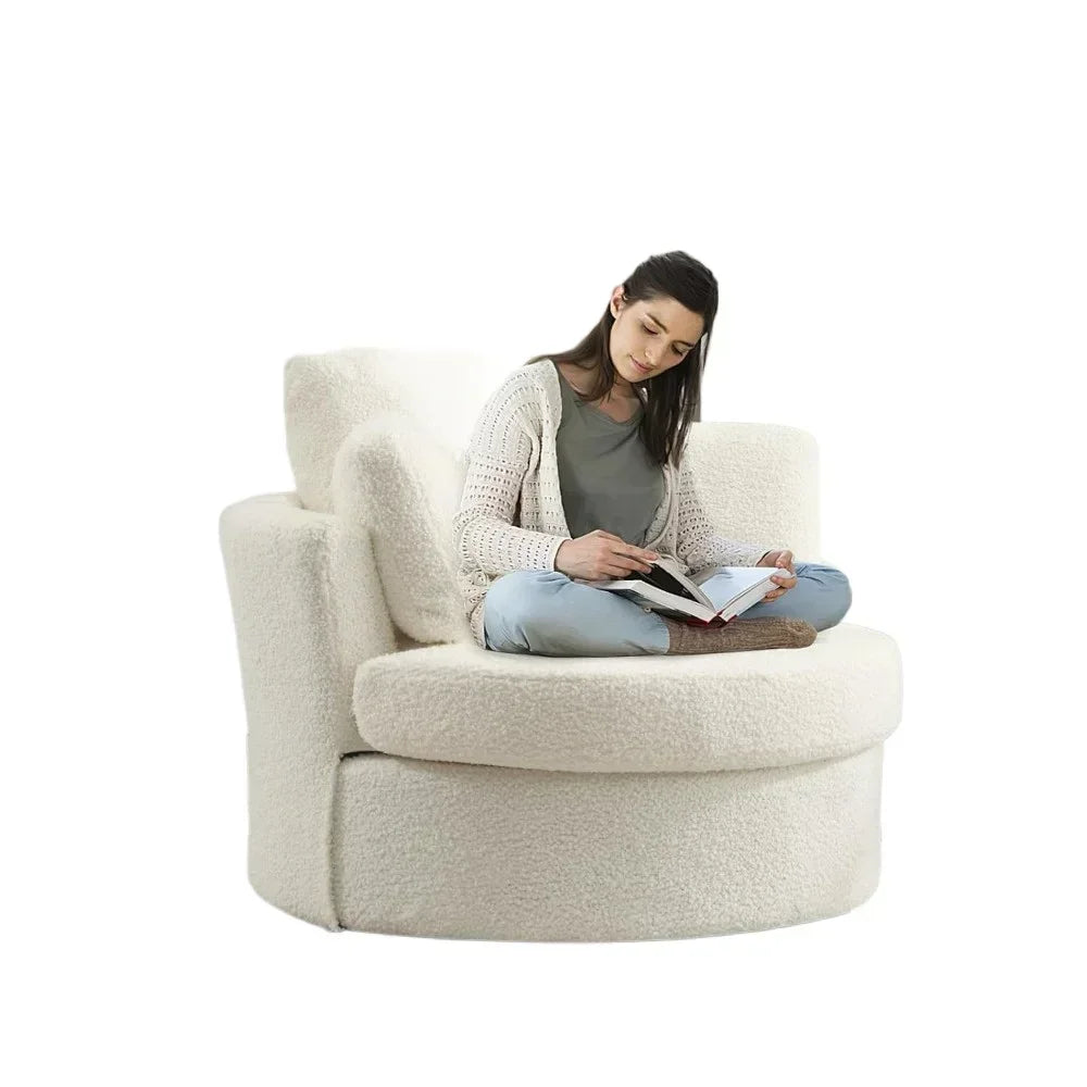 Swivel Barrel Chair for Living Room, Oversized Accent Chair, Modern Arm Chair,Comfy Single Sofa Chair for Nursery,Bedroom