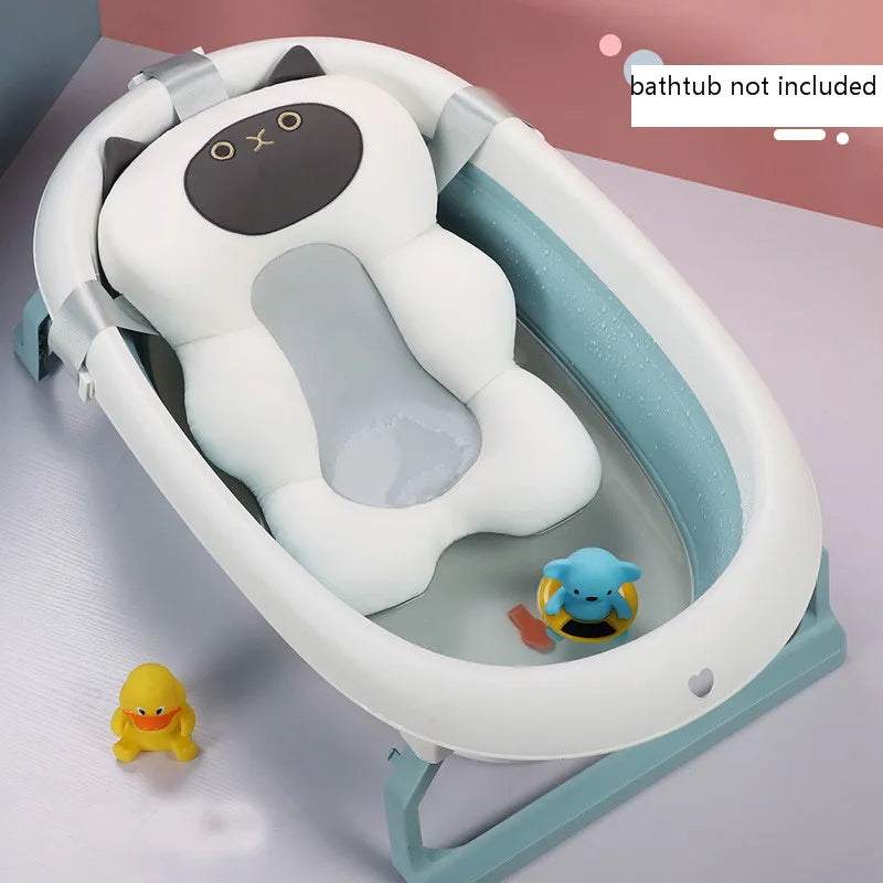 Baby Shower Bath Tub Pad, Non-Slip Newborn Bathtub Cushion Mat