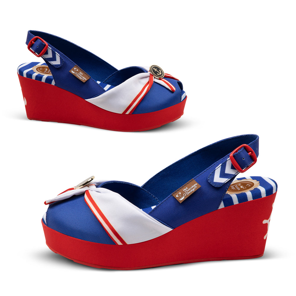 Chocolaticas® Sailors Women's Wedge Sandal
