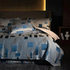 Grey Luxury Satin Cotton Bedding Set Chic Geometric Jacquard Duvet Cover Quilted Cotton Bedspread Pillowcase Queen King 4Pcs