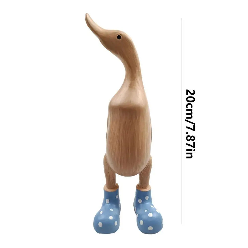 Duck Sculpture With Rain Boots | Spotted Wellies Boots Resin Duck Figurine | Duck Statue With Boots Garden Decor For Party Yard