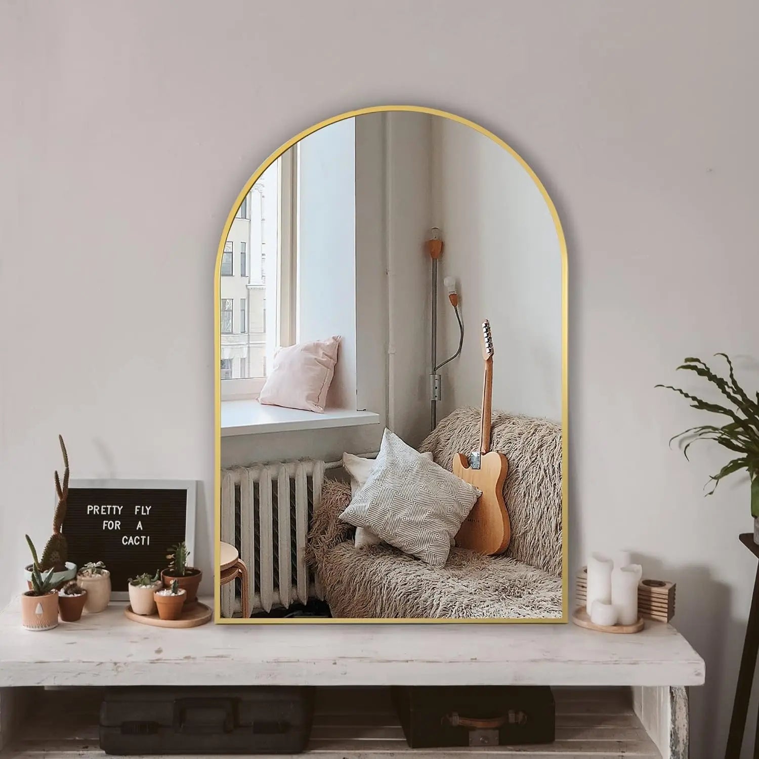 Mirror for Bathroom,Mirrors for Wall,24''x36'',Vanity Mirror for Bedroom Dresser, Entryway, Living Room, Metal Frame