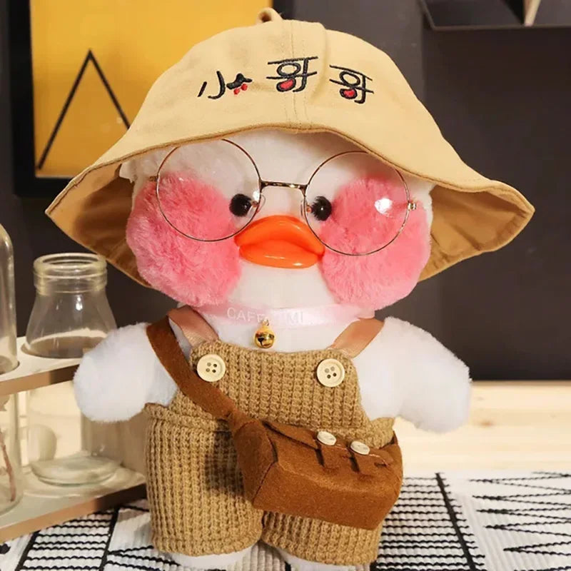 12 Inch Cute Cartoon Lalafanfan Duck Plush Toys Soft Duck Stuffed Dolls Pillow Decor Christmas Birthday Gifts for Girl Friends