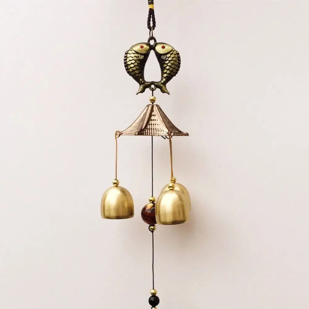 Retro Wind Chimes Copper Wind Bell Hanging Pendants Garden Decorations Outdoor Oriental Lucky Pendants