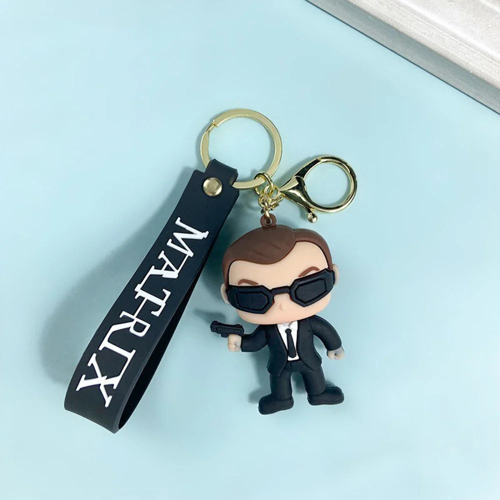 Creative Movie Matrix Key Chain Cool Hacker Neo Tank Key chain men and women bag pendant wholesale