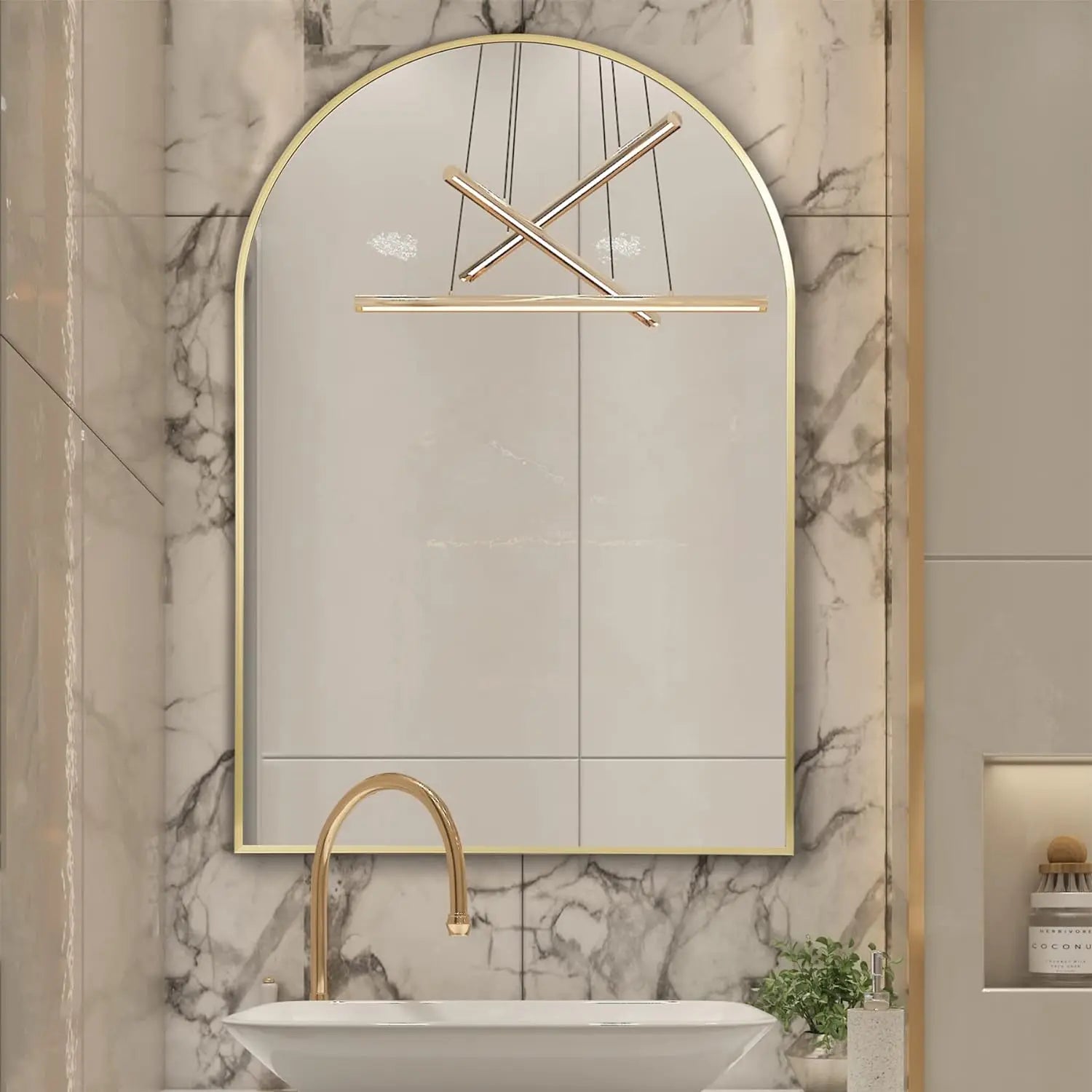 Mirror for Bathroom,Mirrors for Wall,24''x36'',Vanity Mirror for Bedroom Dresser, Entryway, Living Room, Metal Frame